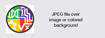 JPEG file over image or colored background