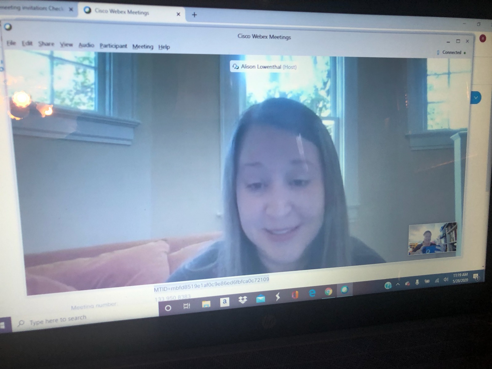 Amber in Virtual Meeting