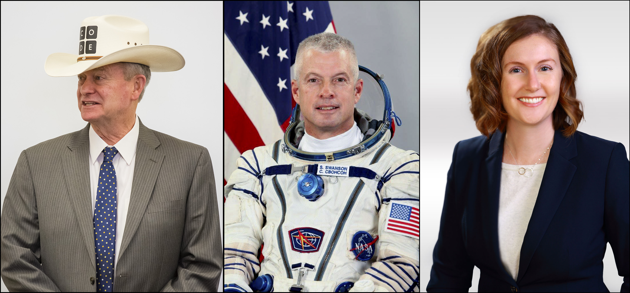 Governor Little, Astronaut Steve Swanson, STEM Director Dr. Kaitlin Maguire