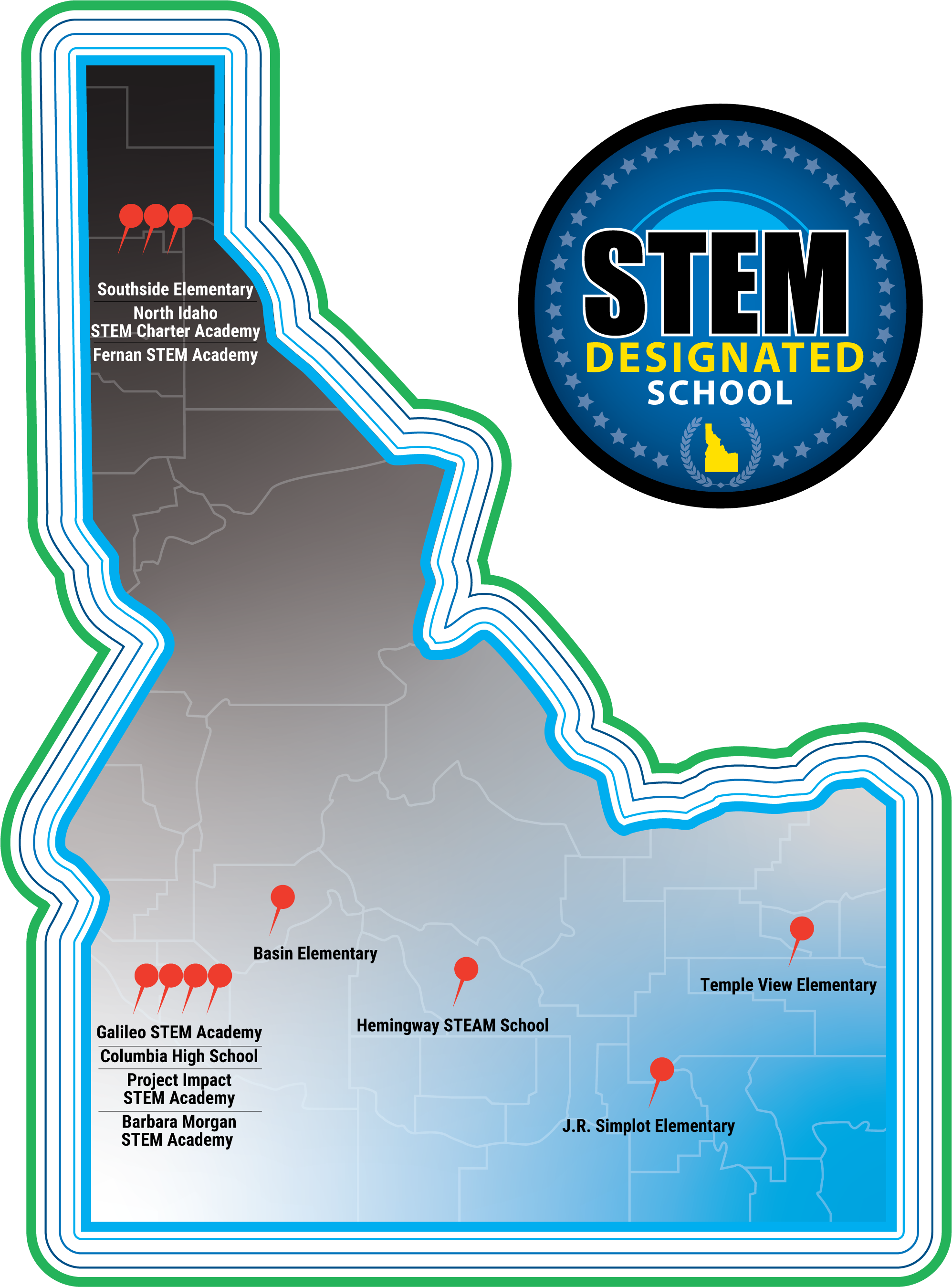 Schools in Idaho with STEM Designation