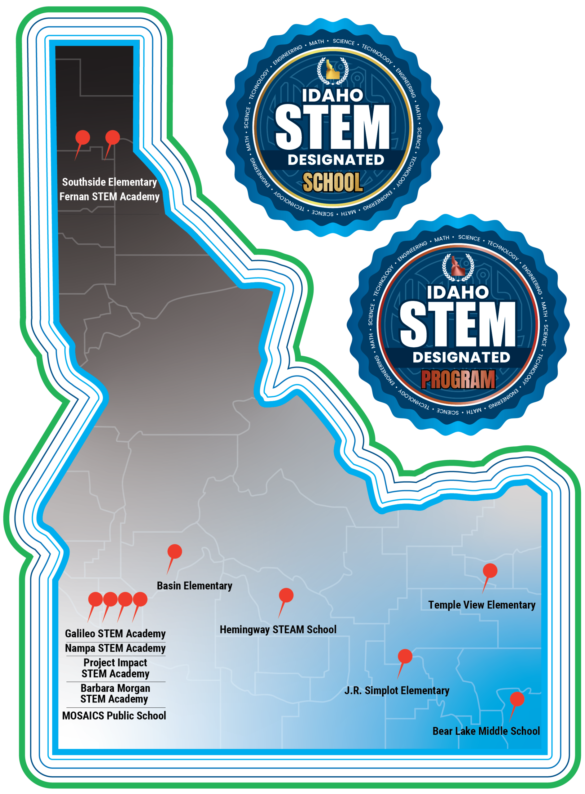 STEM Designated Schools in Idaho, 2025