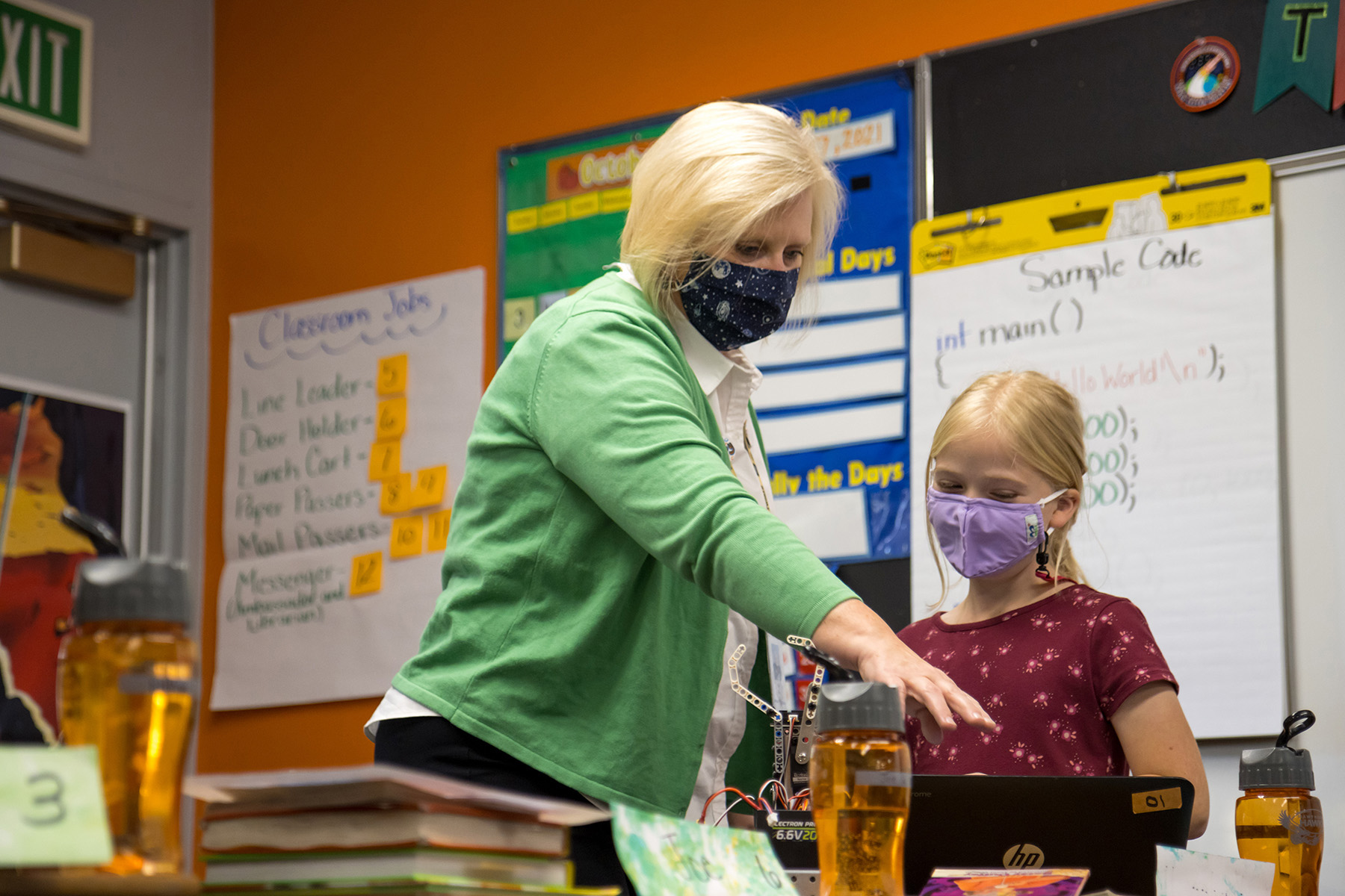 Kellie Taylor, 2021 INDEEDS Award Winner Kellie Taylor with one of her students